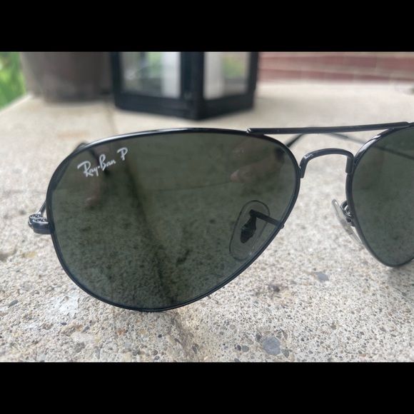 Ray Ban Aviator Total Black Polarized - Picture 3 of 6